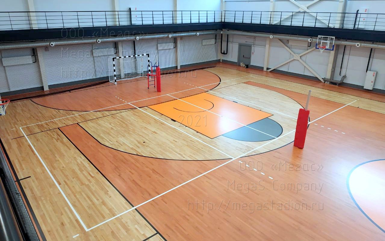 Площадка для волейбола в тренировочном зале, г. Ижевск